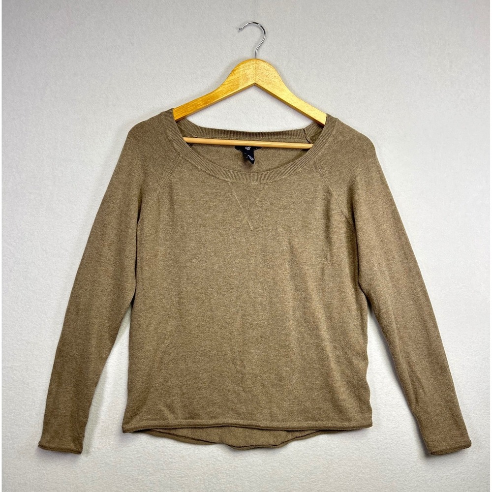 Gap Women Sweater Taupe Long Sleeve Crew Neck Casual Size S